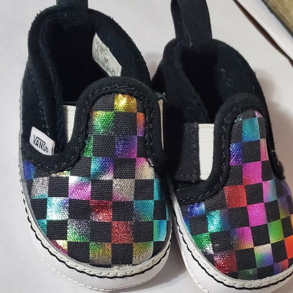 Vans Ward Iridescent "Black/Multi" infant Girls'